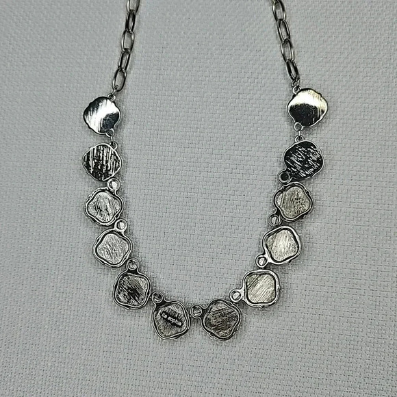 Lia Sophia Statement Necklace in Silver with Mint Green and Blue Accents - Picture 11 of 13